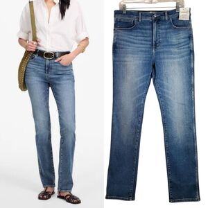 Madewell High Rise Stovepipe Jeans Ashland Wash Casual Comfy Cotton Blend